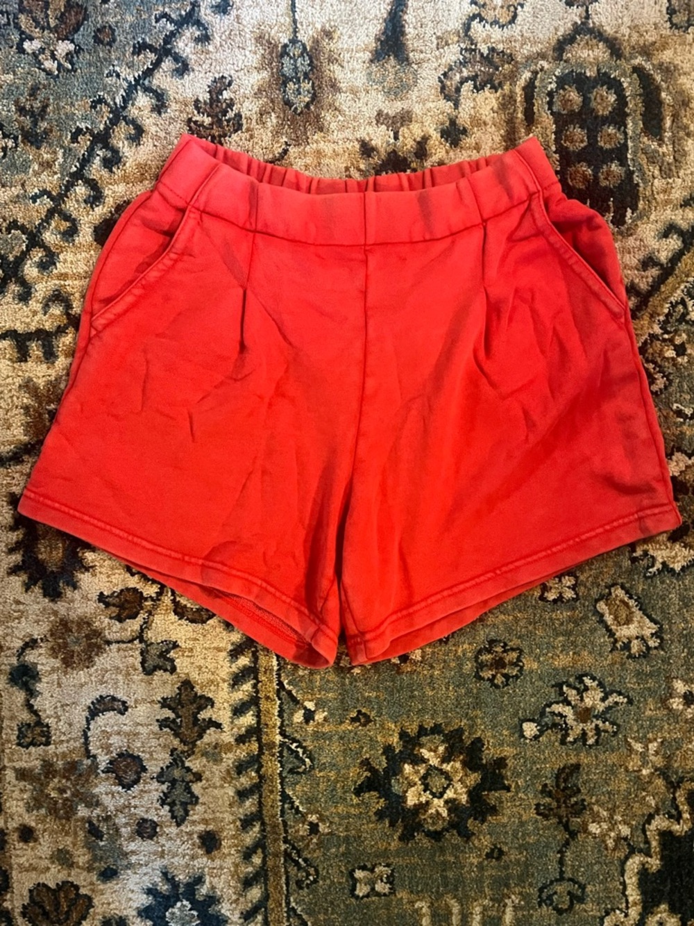 Aerie Washed Red Trouser Lounge Shorts
